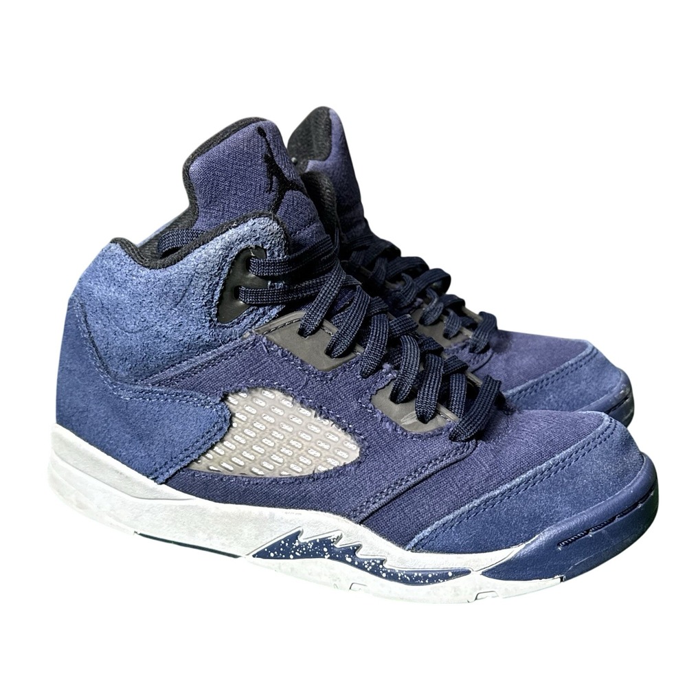 Nike Air Jordan 5 Retro Midnight Navy White FN5453-400 Kids Size 2.5Y